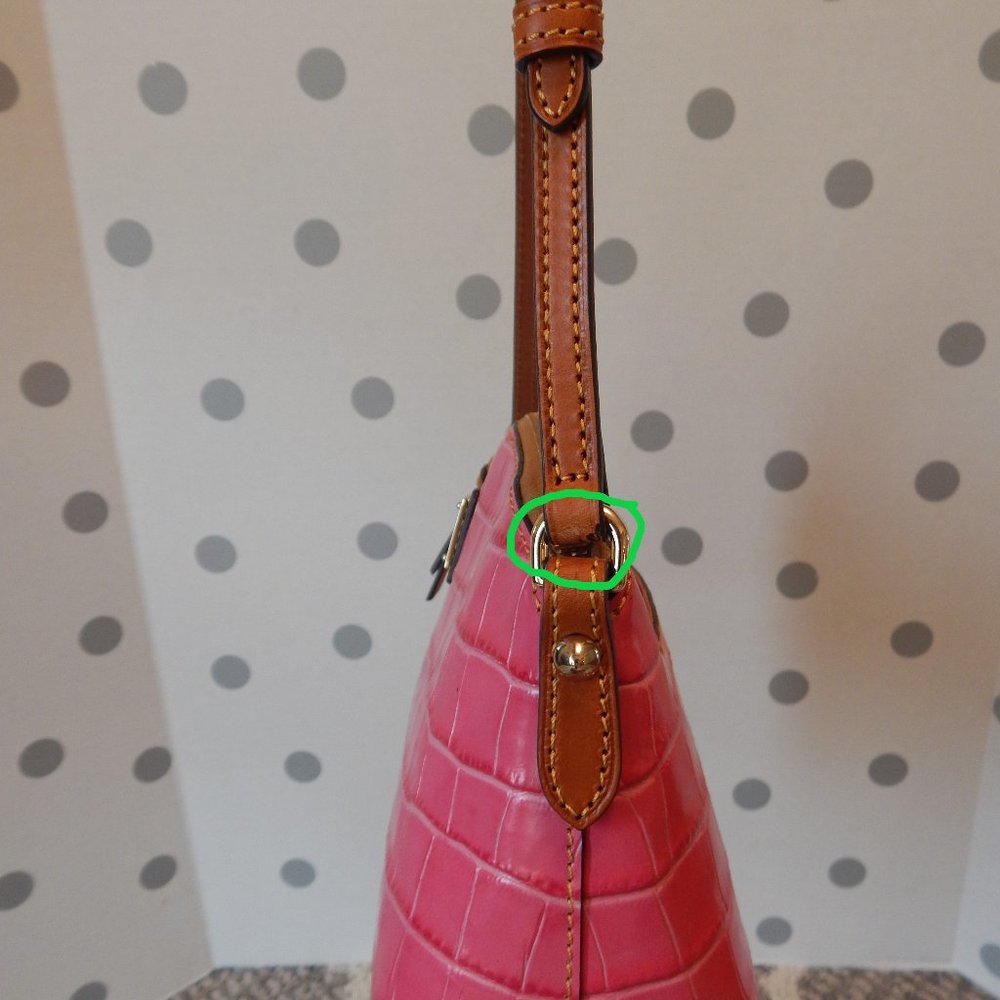 Dooney & Bourke Suki Crossbody Pink Croc NWT - Picture 16 of 16